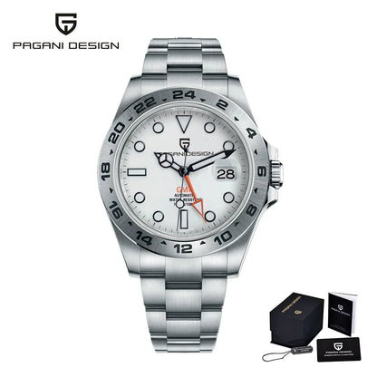 Pagani Design 2026 Nouvelle montre de plongée pour homme 42 mm saphir automatique mécanique GMT 100 m étanche PD1682