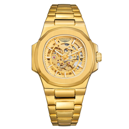 Men automatic watch luxury mechanical watches waterproof business skeleton wholesale stainless steel gift man watch