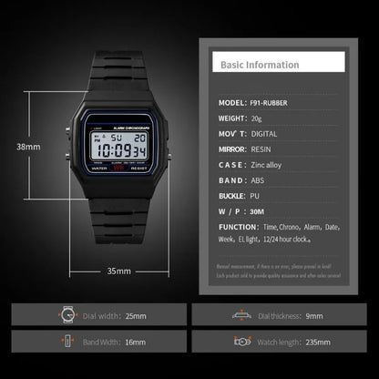 Montre de sport de luxe analogique et numérique militaire pour homme, étanche, avec LED, pour enfants et femmes, avec bracelet et alarme