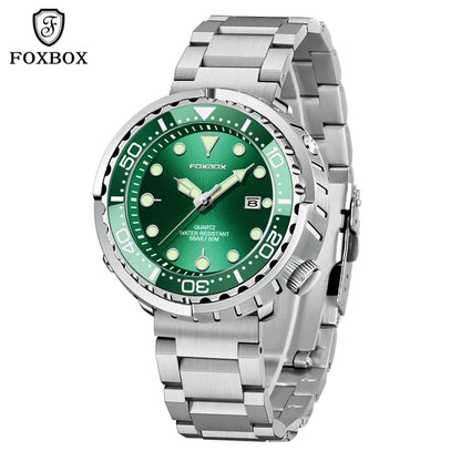 2026 LIGE Montres de mode pour hommes Foxbox Top Marque Luxe 5ATM Sports Étanche Montre Homme Quartz Date Horloge Lumineuse+Boîte