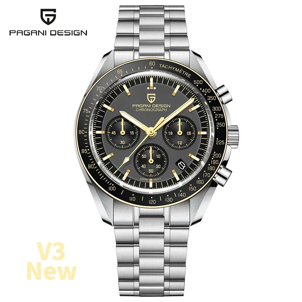 PAGANI DESIGN 2026 Nouvelles Montres Homme Montre de Luxe à Quartz Pour Homme Chronographe Rapide à Date Automatique Bracelet Saphir AR
