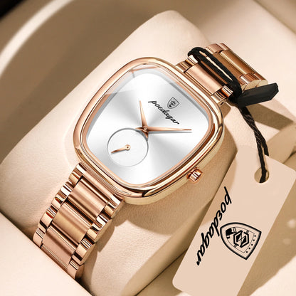 POEDAGAR Elegant Luxury Watch For Woman Waterproof Stainless Steel Women's Quartz Watches Simple High Quality Ladies Wristwatch