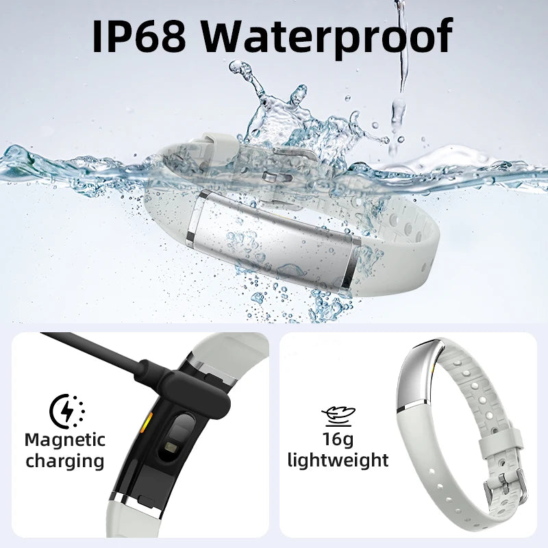 New Men Smart Bracelet Women Health Heart Rate Sleep Monitor Sport GPS Tracker Step Count Smart Band IP68 Waterproof Smartwatch