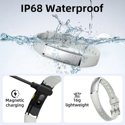New Men Smart Bracelet Women Health Heart Rate Sleep Monitor Sport GPS Tracker Step Count Smart Band IP68 Waterproof Smartwatch