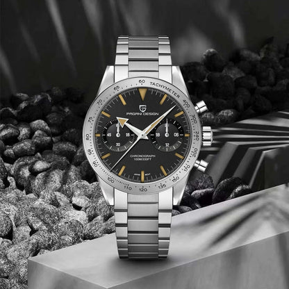 2026 Nouvelle montre homme rétro PAGANI DESIGN Montre à quartz phase de lune pour homme Chronographe sport de vitesse saphir AR VK64 Horloge Reloj Hombre
