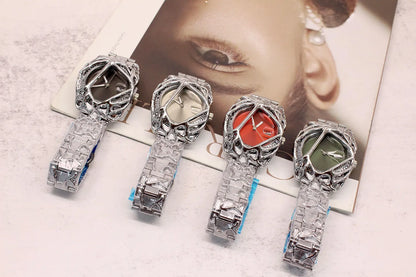 Montres ins de niche avancées de forme spéciale pour montres américaines européennes Y2K rétro de style albâtre pour montres de vigne élégantes pour hommes et femmes