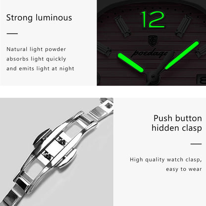 ChronoState Velvet Square Luxury Quartz Watch for Women