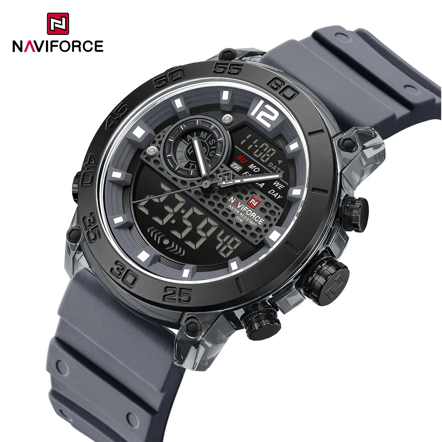 NAVIFORCE NF6104 Dual Display Multifunction Watch