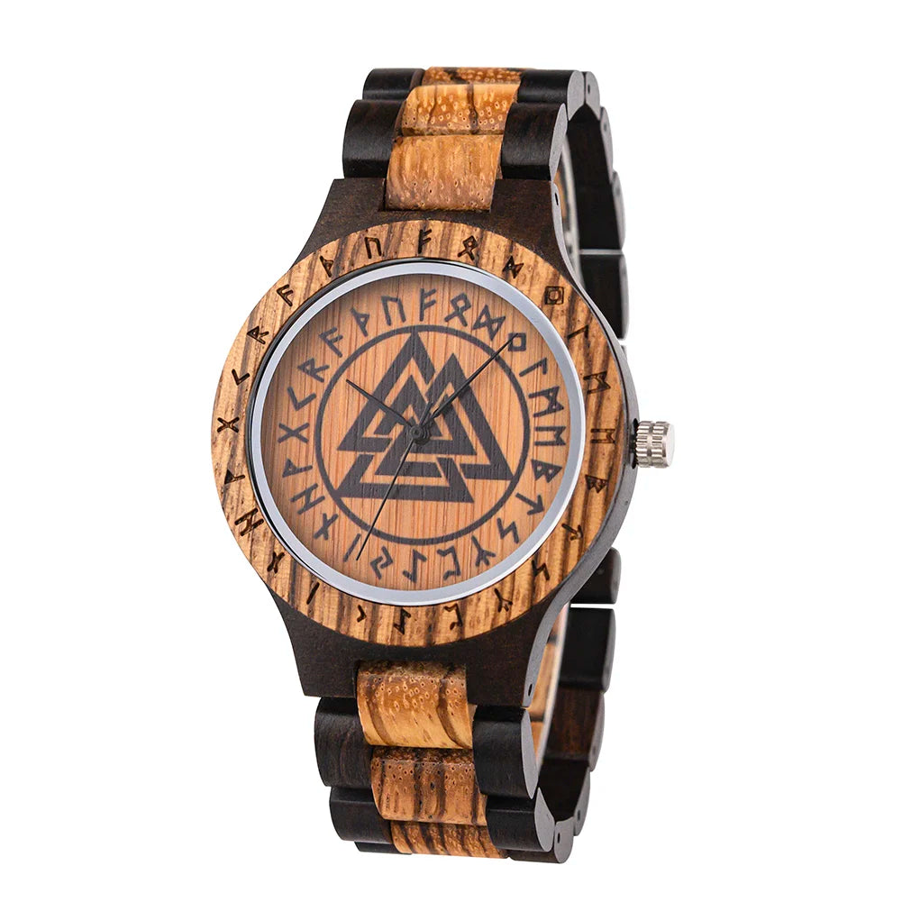BOBO BIRD Montres en bois Relogio Masculino Montre pour hommes Symbole guerriers vikings Relojes Para Hombre часы мужские Logo personnalisé
