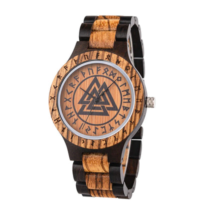 BOBO BIRD Montres en bois Relogio Masculino Montre pour hommes Symbole guerriers vikings Relojes Para Hombre часы мужские Logo personnalisé