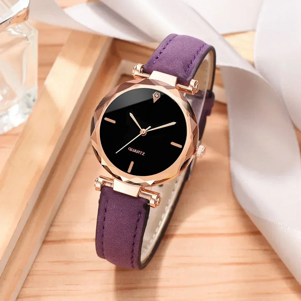 2PCS Set Luxury Watch Women Bracelet  Rhinestone Fashion Wristwatch Female Casual Ladies Watches Bracelet Set Clock