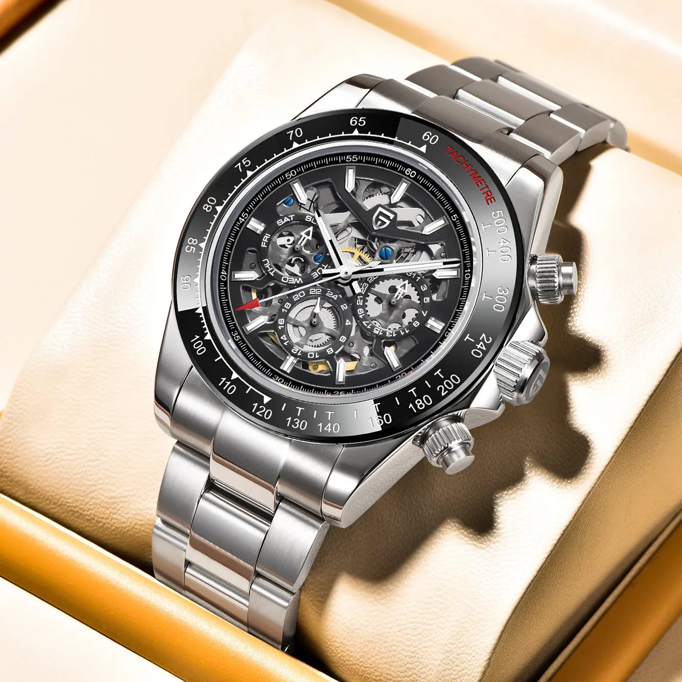 ChronoState Noir Prestige Automatic Luxury Chronograph Watch for Men