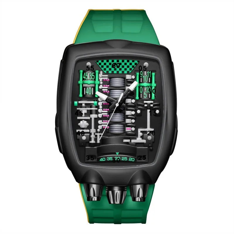 Alien Y2k Transparent hollow design Quartz Watch Mens Special Creative unique case Shape Design Fashion Men Watch AAA Clock