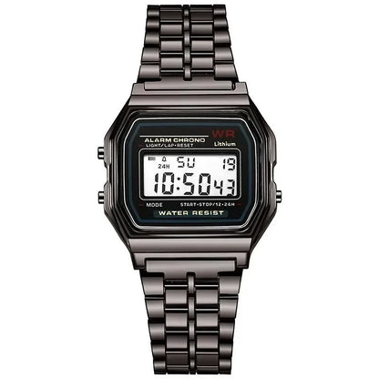 Retro Luxury Digital Display Gold Rose Watch for Men And Women Electronic Clock Elegant Timepiece