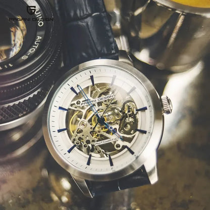 ChronoState Executive Hollow Luxury Mechanical Leather Watch for Men