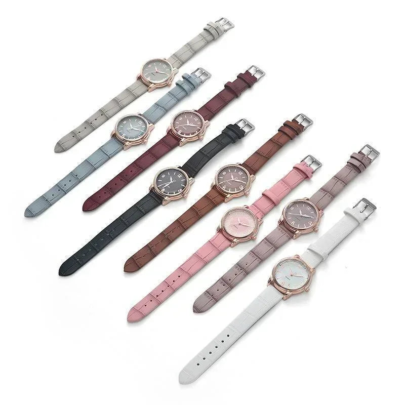 Montre à bracelet en cuir pour femme, verre polygonal, horloge de luxe, cadran créatif, mode, montre à quartz