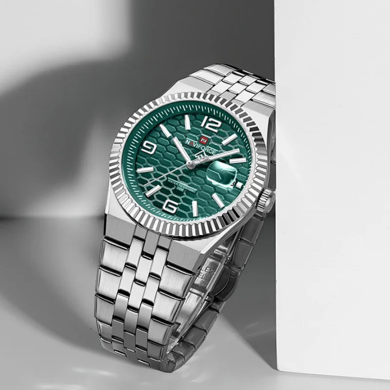 Montre à quartz NAVIFORCE NF9277 en acier inoxydable résistante à l'eau