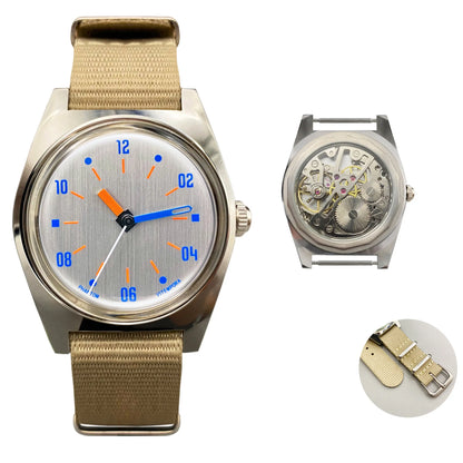 ChronoState PHANTOM 7120 – Montre mécanique à remontage manuel 36MM | Montre Homme Étanche Bauhaus