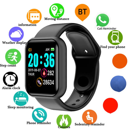 Woman Smart Watch Men Sport Wristband Fitness Monitoring Track Heart Rate Call Reminder Message Push Smartwatch Weather Children