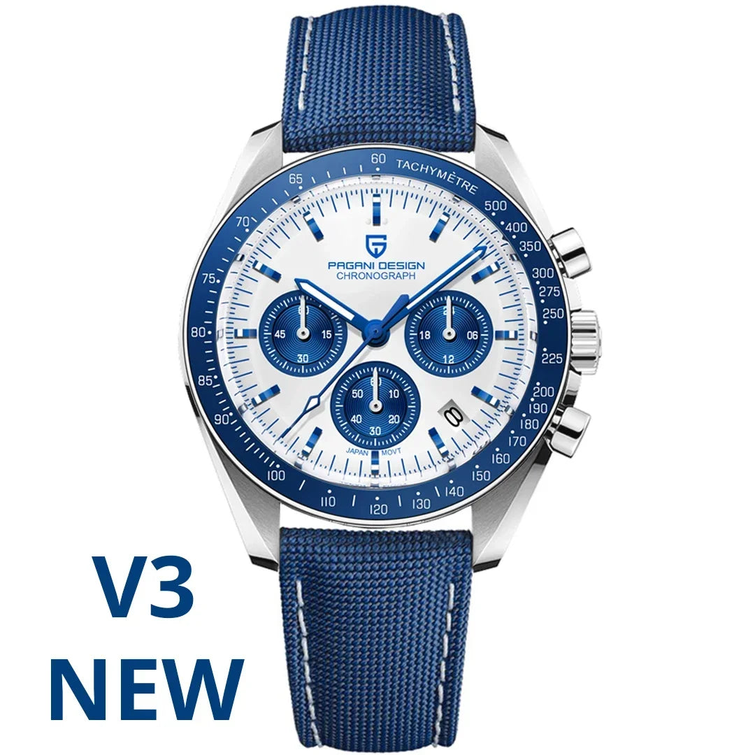 PAGANI DESIGN 2026 Nouvelle V5 PD1701 Montres Homme Luxe Montre à Quartz Homme Sport Vitesse Chronographe Verre Saphir AR Étanche 100M