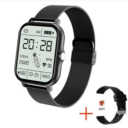 Montre connectée de sport, horloge de fitness, moniteur de santé, montre intelligente étanche, appels Bluetooth pour hommes femmes téléphones IOS Android 2025