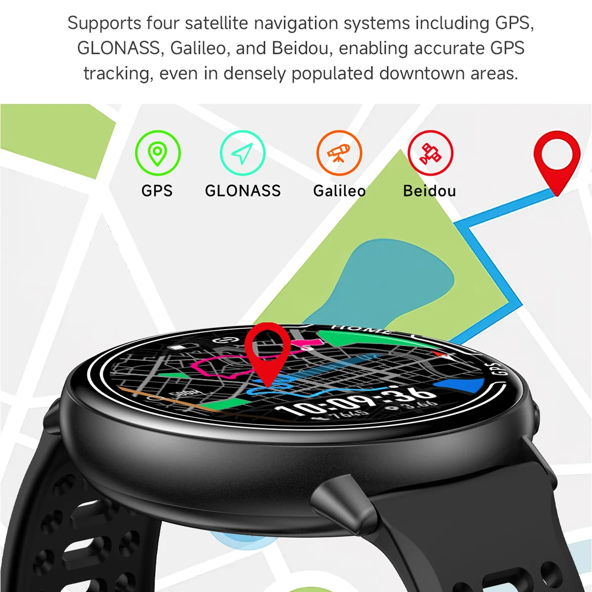 Nouvelle smartwatch GPS chaude AMOLED 1,43, Boussole, étanche IP68, appel Bluetooth, montre multisports, cadeau pour hommes et femmes pour Android