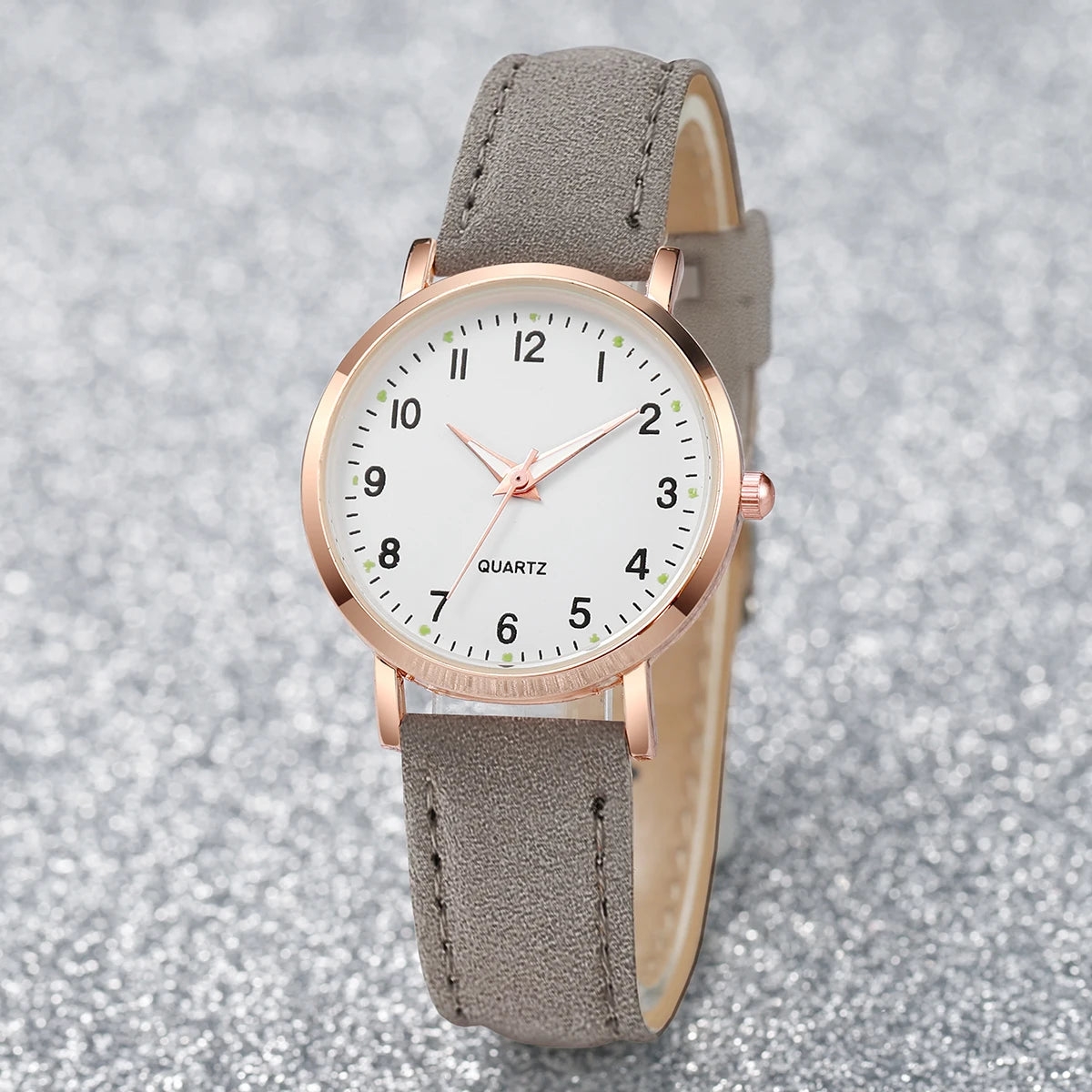 Montres Femme Tendance Décontractées Cadran Arabe Dames Bracelet Cuir Montre à Quartz Reloj Mujer Cadeau Fille