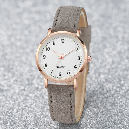 Montres Femme Tendance Décontractées Cadran Arabe Dames Bracelet Cuir Montre à Quartz Reloj Mujer Cadeau Fille