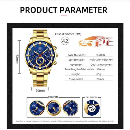 Montre Bracelet Homme Mode Affaires Acier Inoxydable Quartz Calendrier Date Décontractée Sport Lumineuse