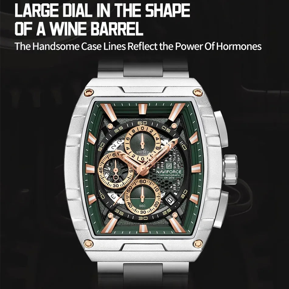 NAVIFORCE – Montre-bracelet à quartz de luxe pour hommes, marque supérieure, étanche, chronographe, 2025, date automatique