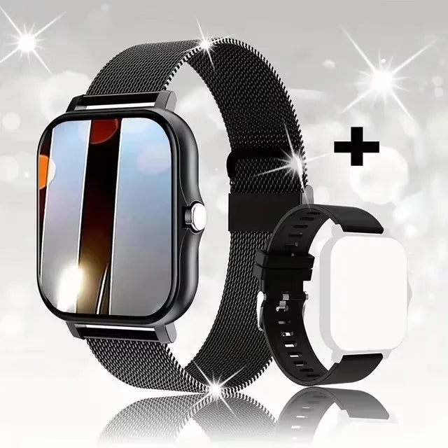 Montre connectée étanche 1,83'' avec réponse aux messages, appels, surveillance du sommeil, podomètre sportif, alertes d'informations pour iPhone Android