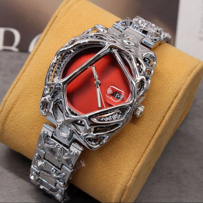 Montres ins de niche avancées de forme spéciale pour montres américaines européennes Y2K rétro de style albâtre pour montres de vigne élégantes pour hommes et femmes