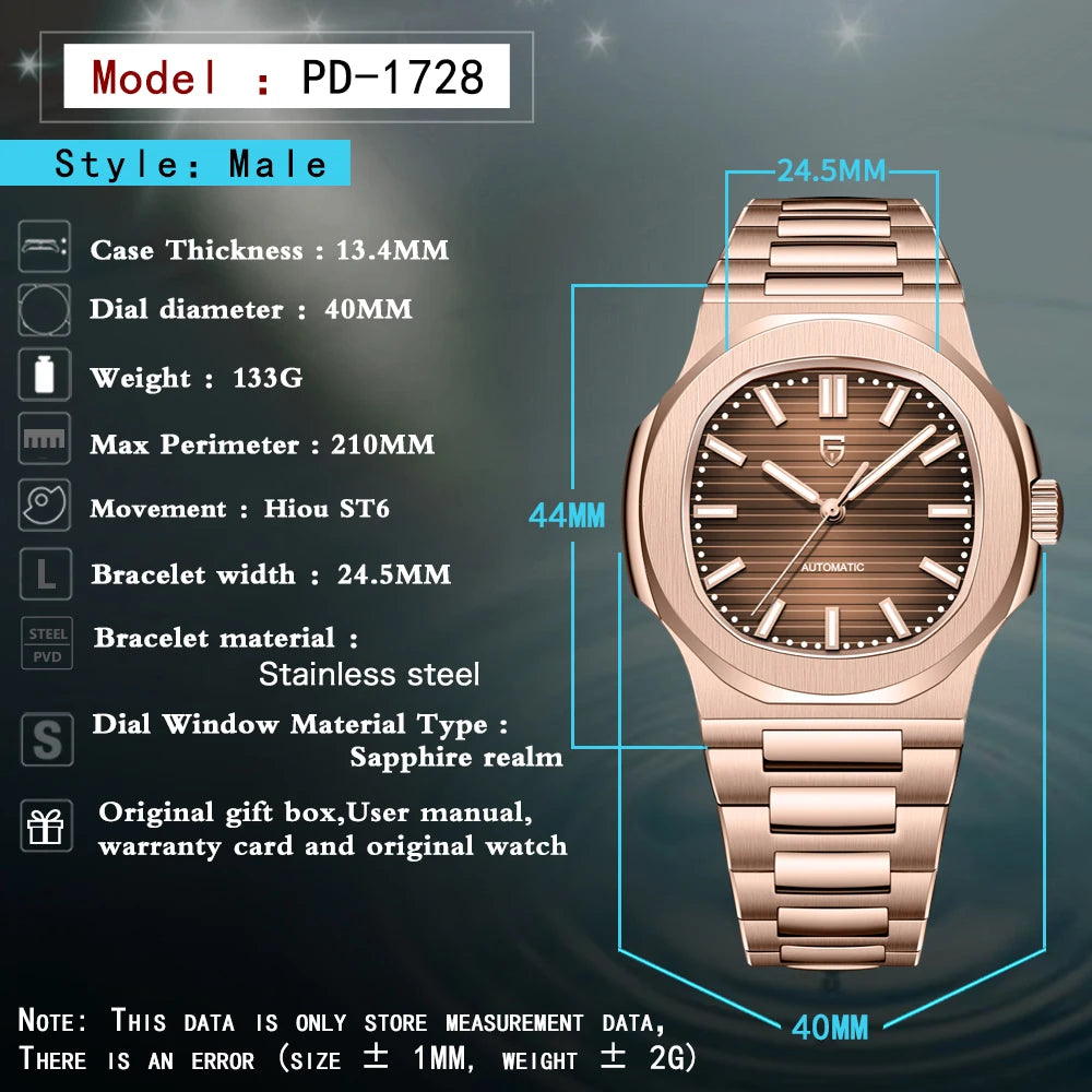 2026 New PAGANI DESIGN Top Luxury Mechanical Watch Men Stainless steel waterproof sapphire crystal Automatic Watch For Men Gift