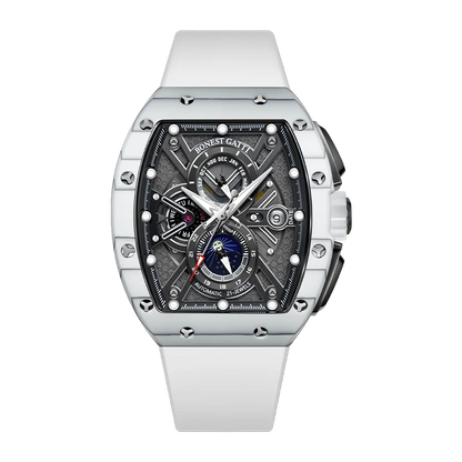 BONEST GATTI Montre Homme Automatique Allemande Entièrement Automatique Mécanique Étanche Lumineuse Fibre de Carbone Montre-Bracelet Homme Luxe Léger