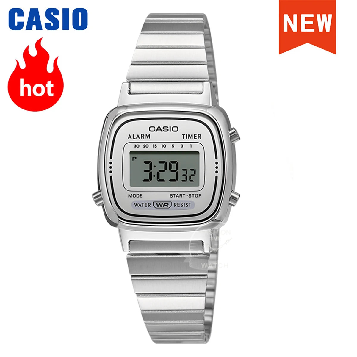Montre Casio argent montres femmes ensemble marque luxe Étanche numérique Sport montre femme relogio LA670WA-7D/1D