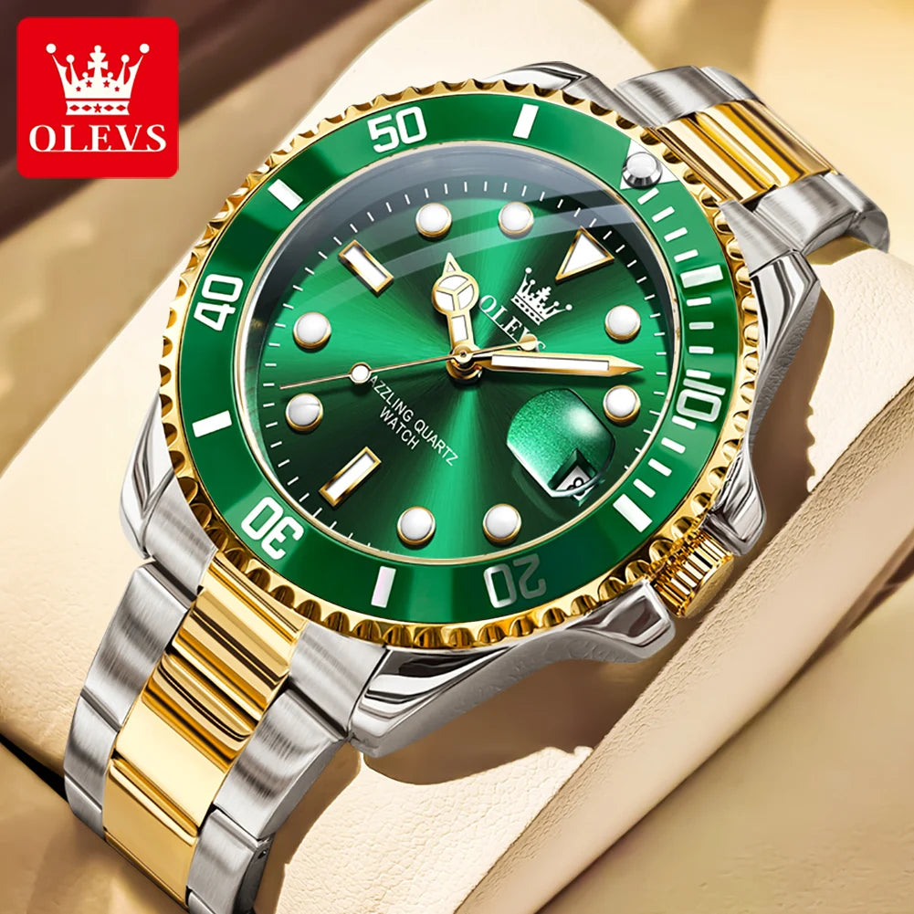 OLEVS 5885 Stainless Steel Strap Automatic Date Watch