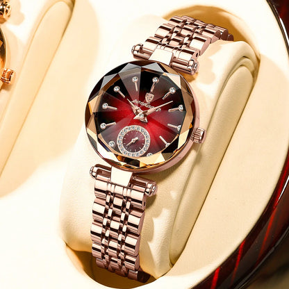 POEDAGAR Luxury Elegant Ladies Wristwatch Waterproof Stainless Steel Quartz Watches For Woman Simple Casual Dress Women's Watch