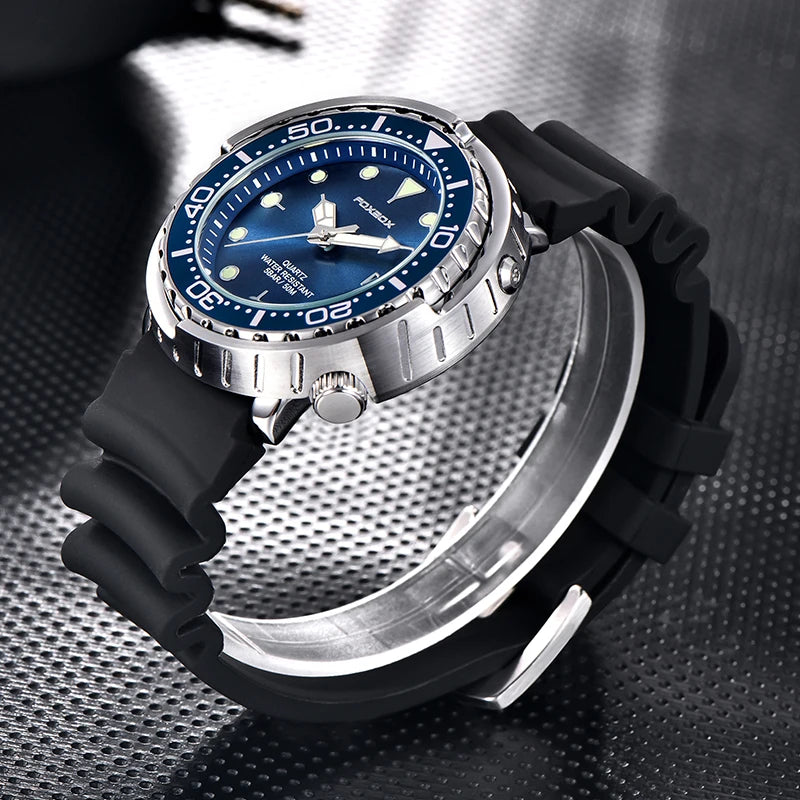 2026 LIGE Fashion Mens Watches Foxbox Top Brand Luxury 5ATM Sports Waterproof Watch for Men Quartz Date Clock Luminous Watch+Box