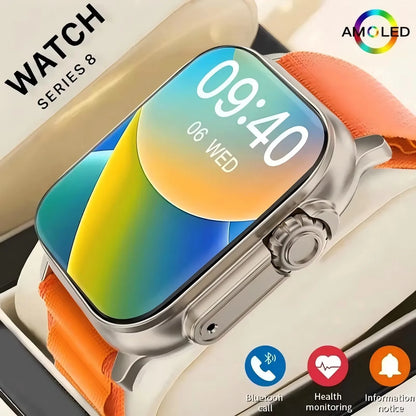Montre connectée Originale T900 Ultra 2 49mm Homme Femme Appel Bluetooth Musique BT Jeu Chargement sans fil NFC Smartwatch Pour Android IOS