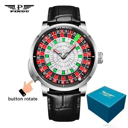 Montres PINDOU P6629 Roulette Montre Mécanique pour Homme à Mouvement Saphir