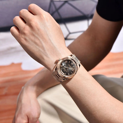 PAGANI DESIGN 2026 Nouvelle Montre Automatique Luxe Or Rose DD40 Pour Homme NH36A Montre-Bracelet Mécanique Homme Étanche en Acier Inoxydable