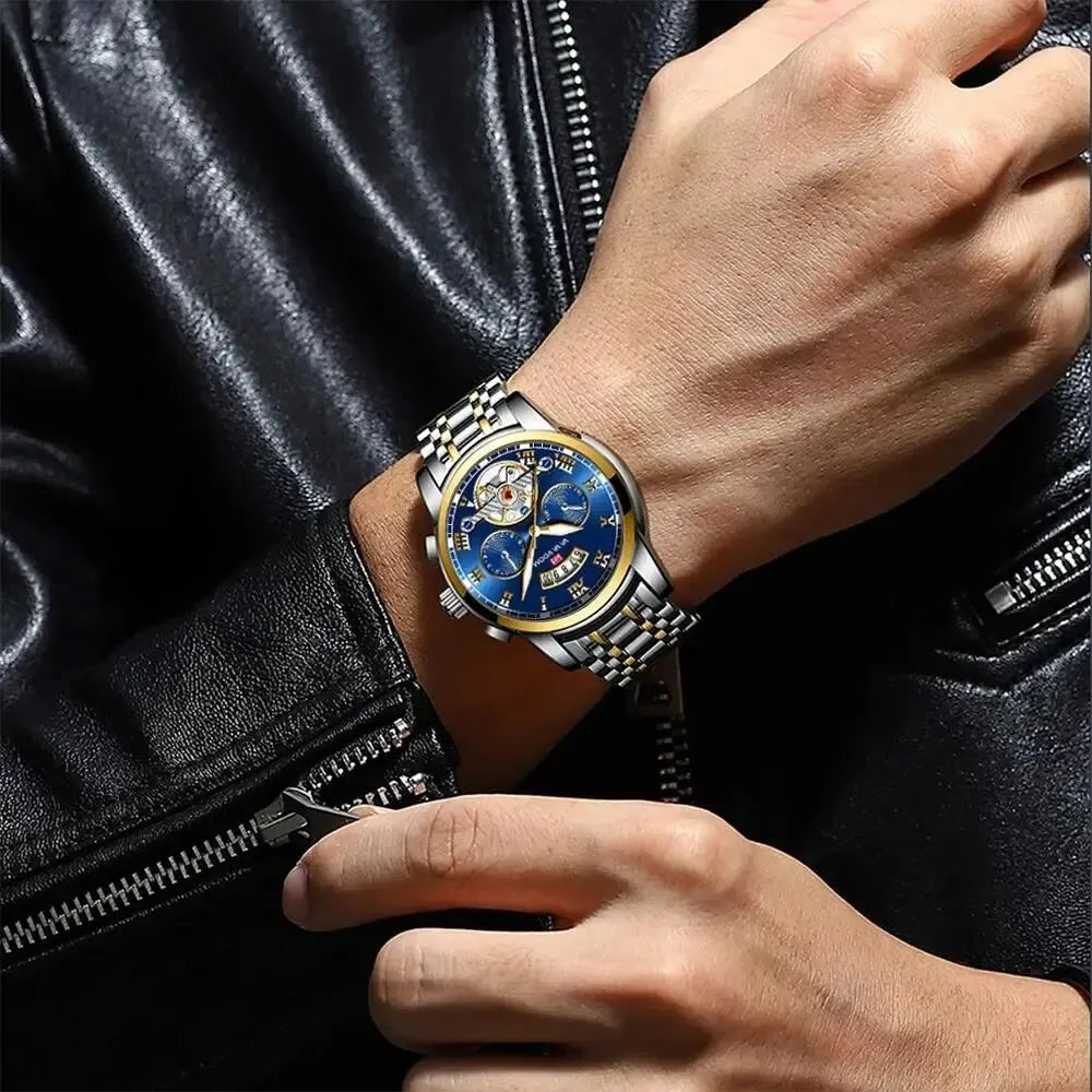 Relogio Masculino Top Brand Stainless Steel Luminescence 3Bar