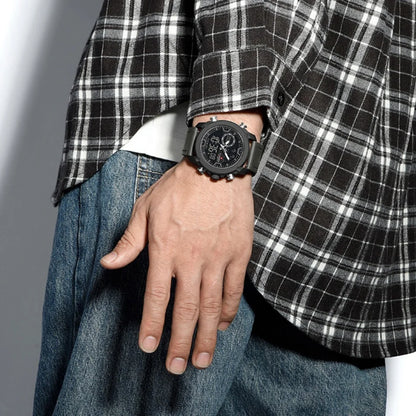 Montres Homme NAVIFORCE Montre-Bracelet Quartz Sport Double Affichage Décontracté Mode Alarme Bracelet Véritable Homme Étanche 30m
