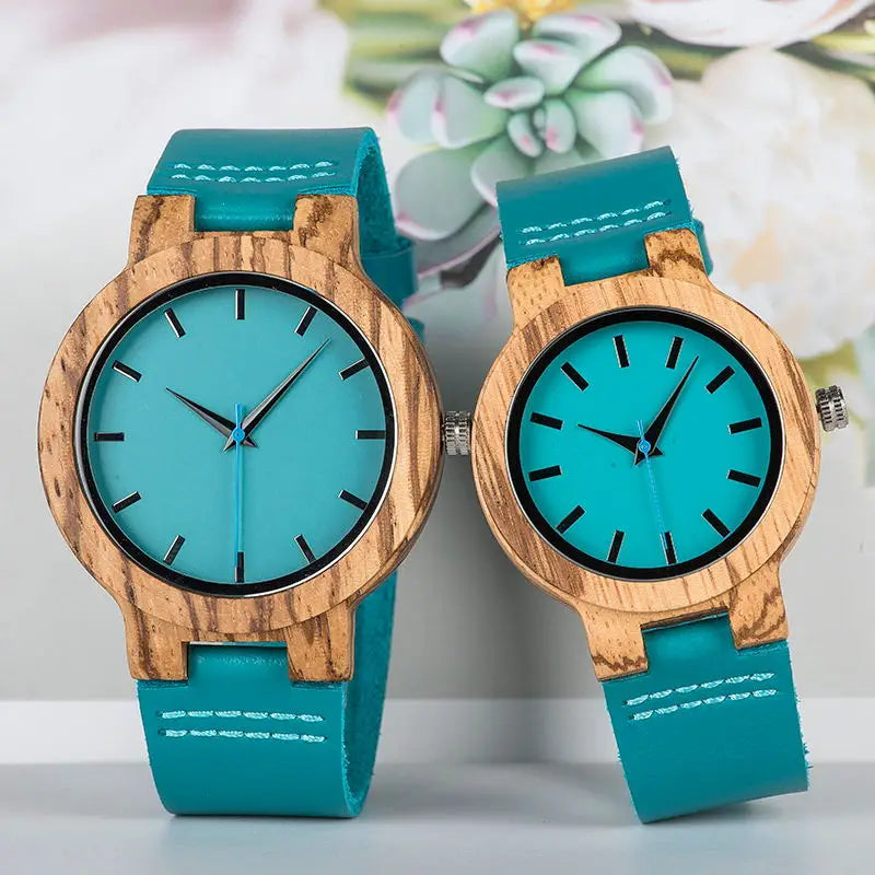 Montre en bois pour couple BOBOB BIRD pour homme et femme, montres personnalisées pour amoureux, cadeaux d'anniversaire dans un coffret cadeau en bois