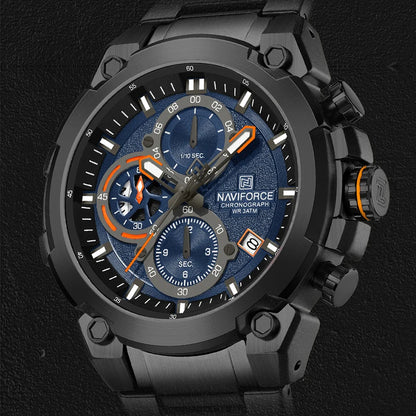 Montre Militaire Homme NAVIFORCE Luxe Étanche Quartz Chronographe Bracelet Montre Masculino Tendance Horloge