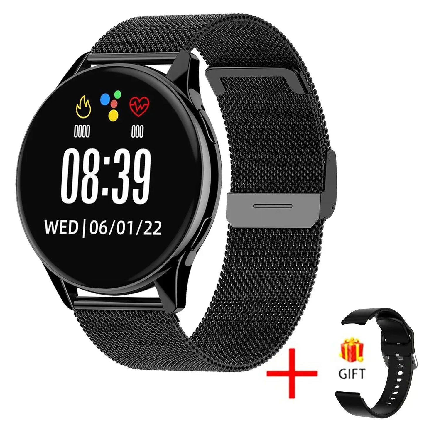 LIGE Nouvelle Montre Connectée 2025 Charge Sans Fil Smartwatch Appels Bluetooth Montres Hommes Femmes Bracelet Connecté Cadran Personnalisé +Boîte