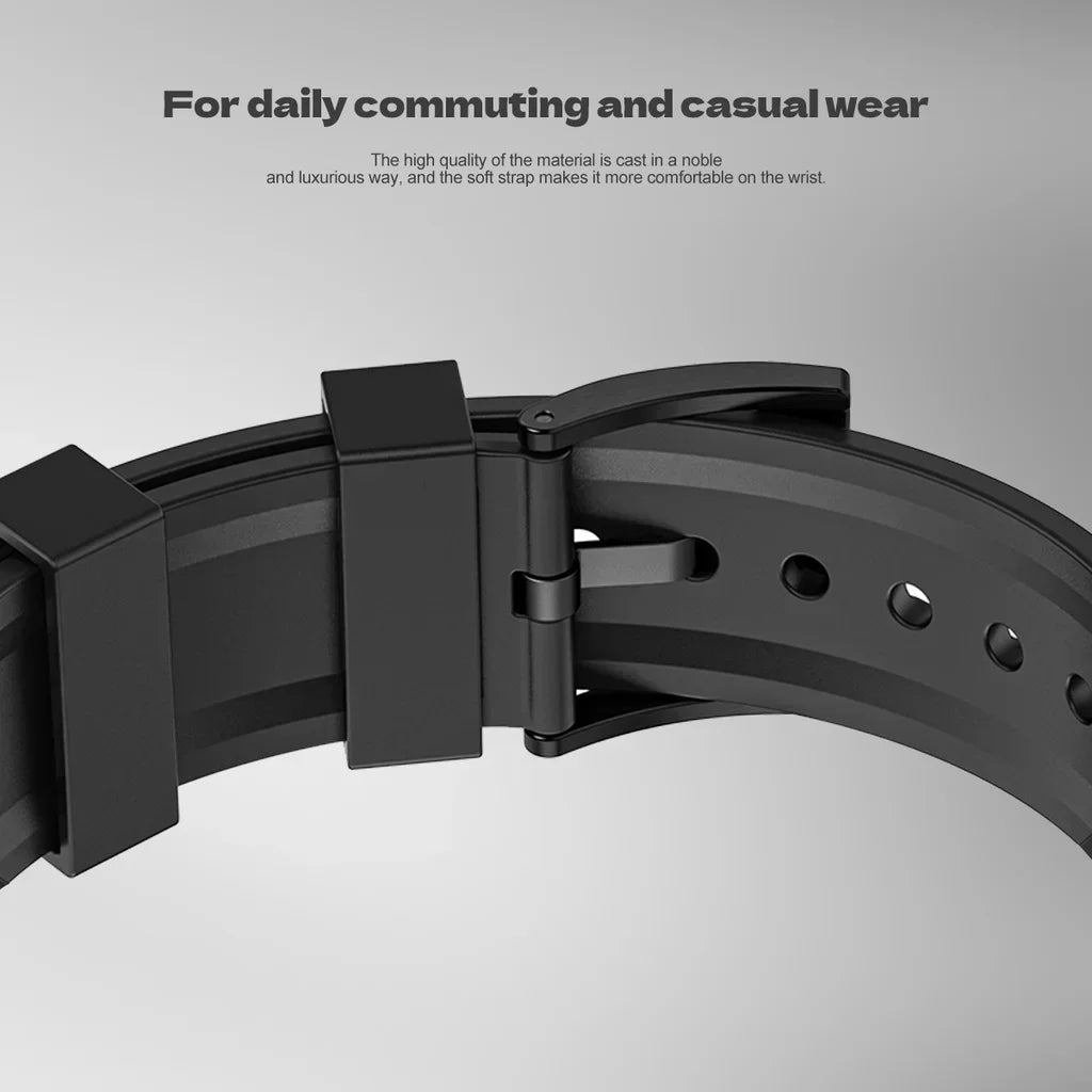 Modification Kit Metal Case & TPU Strap for iWatch Series 9 8 7 45mm 6 5 4 SE 44mm