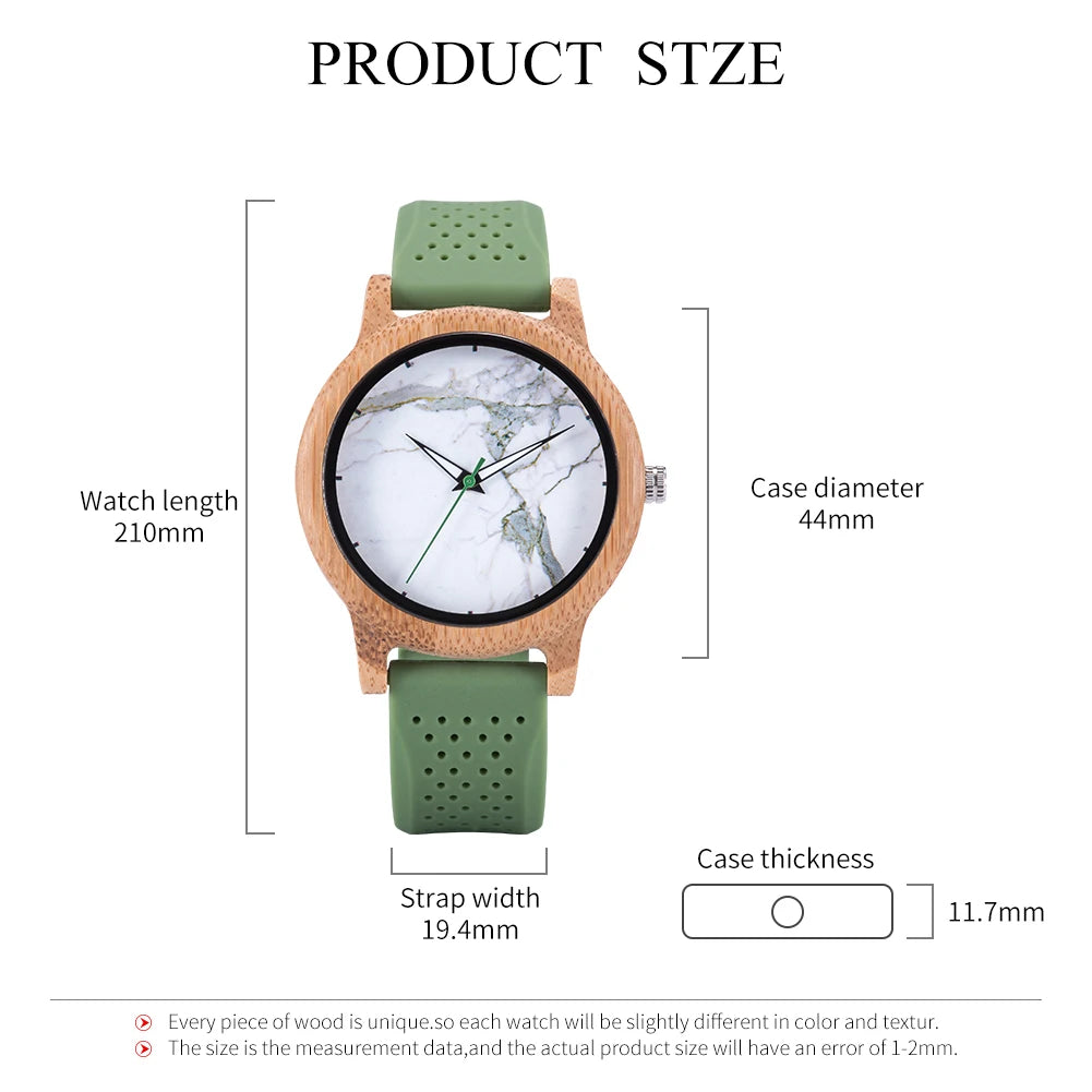 Montre en bois unisexe BOBO BIRD pour hommes et femmes, légère, fabriquée à la main, à quartz, personnalisée en bambou