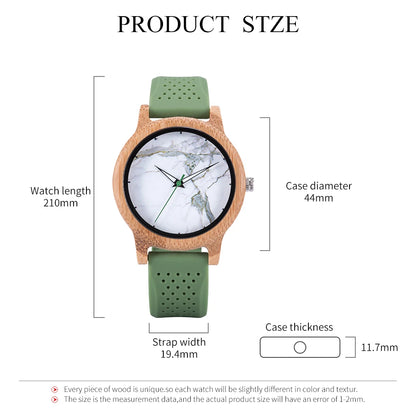 Montre en bois unisexe BOBO BIRD pour hommes et femmes, légère, fabriquée à la main, à quartz, personnalisée en bambou