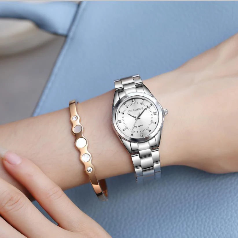 ChronoState Bella Royale Elegant Stainless Steel Quartz Watch for Women